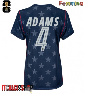 Stati Uniti Tyler Adams #4 Seconda Maglia Femmina Mondiali 2026 Manica Corta
